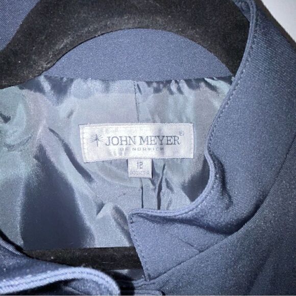 John Meyer of Norwich Military Style Button Front Pleated Peplum Back Jacket - Picture 2 of 6